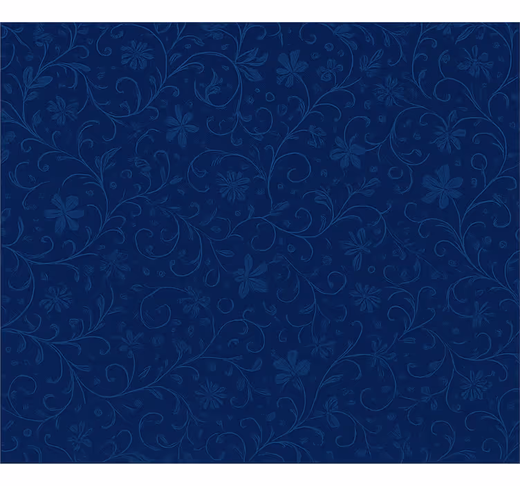 Behangpapier hoofdslaapkamer navy blauwe bloemenmotief - TenStickers