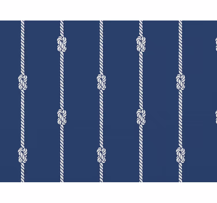 Behangpapier kinderkamer donkerblauwe marinetouwen - TenStickers