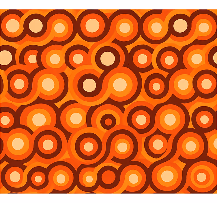 Behang woonkamer abstract modern warme kleuren figuren - TenStickers