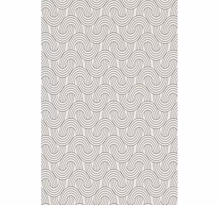 Bloemen behang art deco illusiepatroon - TenStickers