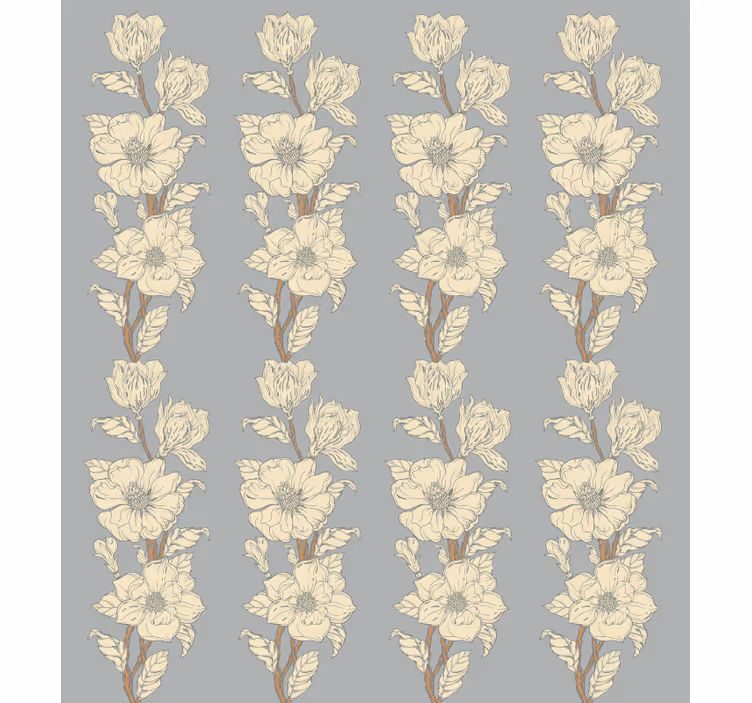 Bloemen behang nieuwe nostalgische stijl magnolia - TenStickers