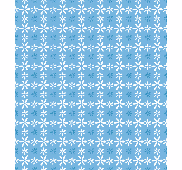 Bloemen behang met witte madeliefjes - TenStickers