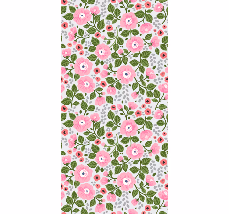 Bloemen behang mooie roze bloemknoppen - TenStickers