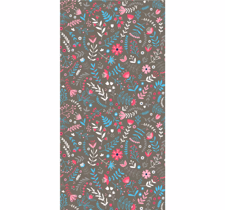 Behang bloemsierkunst kleurrijk bloemetjespatroon - TenStickers