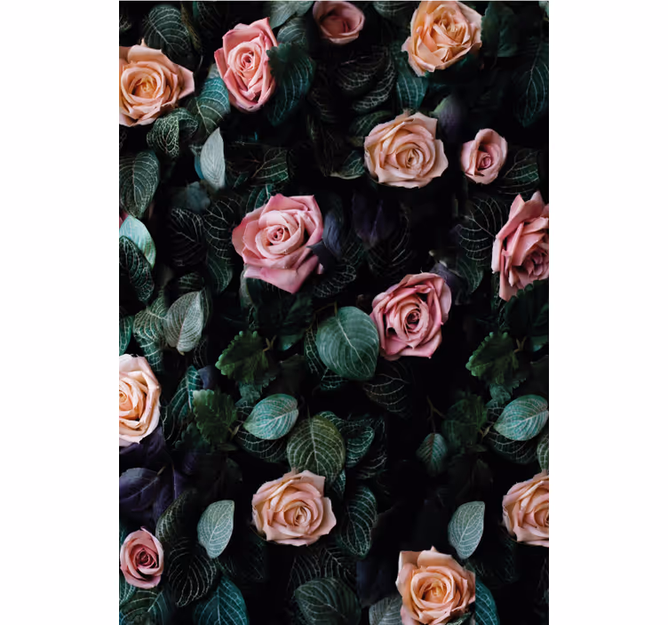 Behang bloemsierkunst rode rozen bloemen - TenStickers
