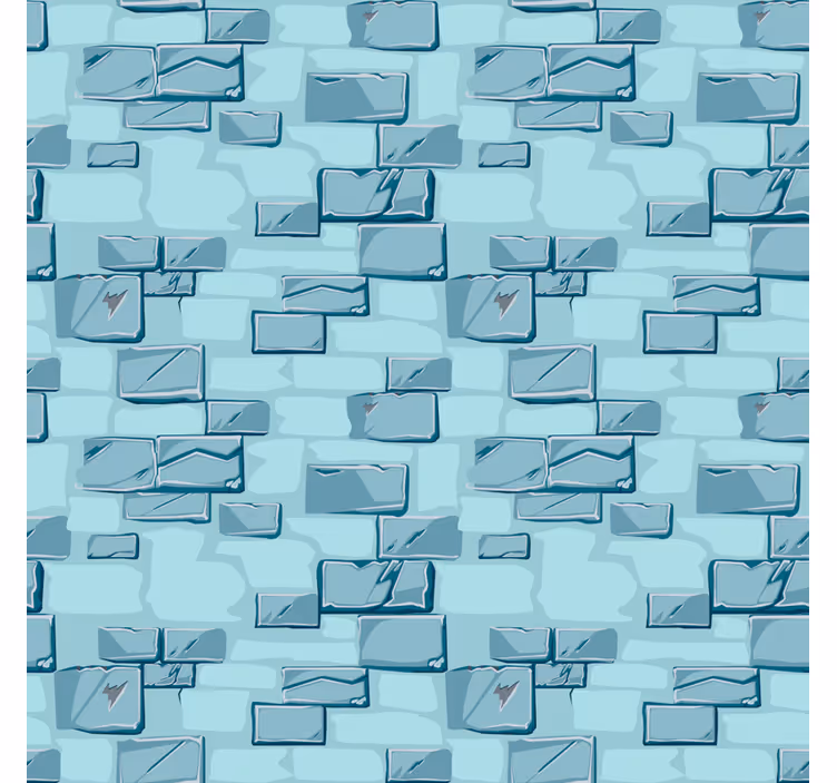 Behangpapier hoofdslaapkamer blauwe steen bakstenen - TenStickers