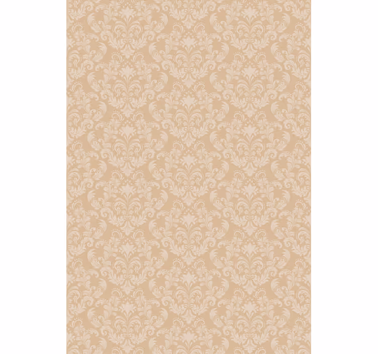 Behangpapier hoofdslaapkamer damast beige patroon - TenStickers