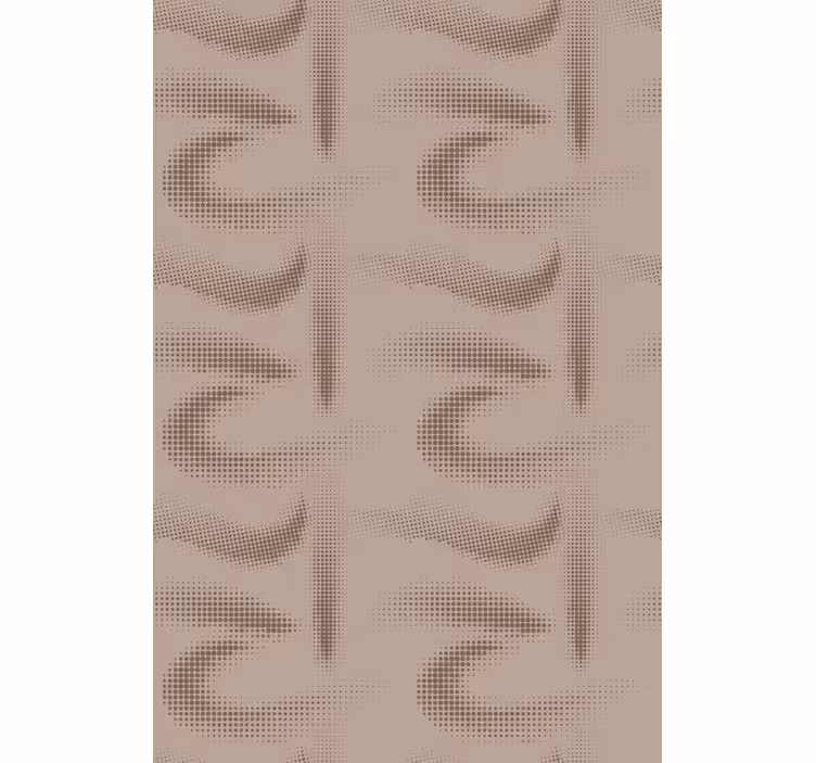 Behangpapier hoofdslaapkamer bruin gebogen patroon - TenStickers