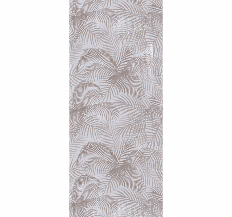 Slaapkamer behang grijs 80's elegante botanische - TenStickers