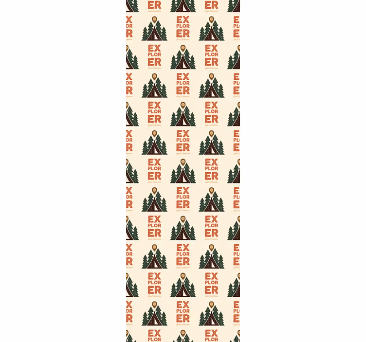 Slaapkamer behang verkenning van campingavontuur - TenStickers