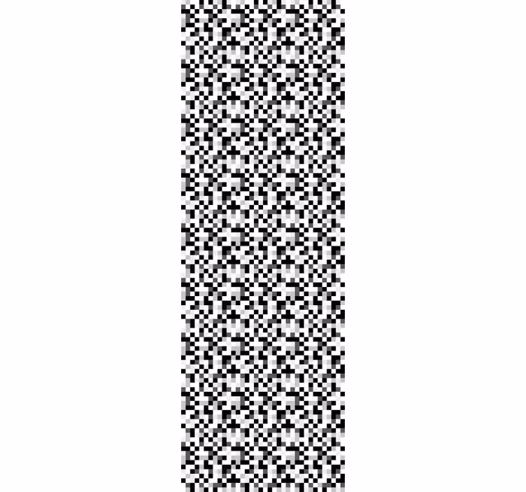 Slaapkamer behang zwart-wit vierkant design - TenStickers
