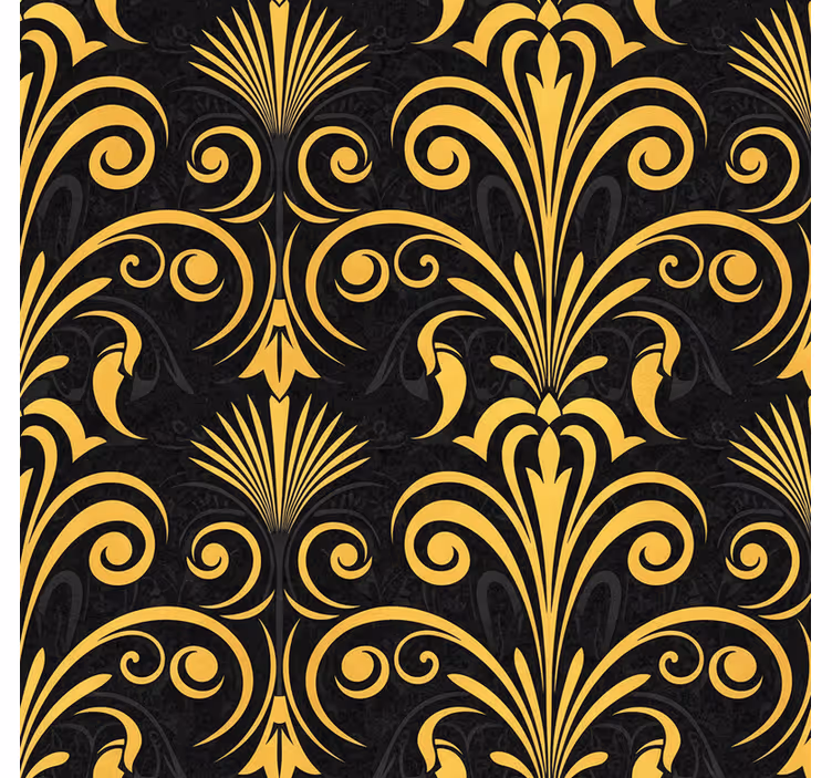 Behangpapier hoofdslaapkamer luxe zwart en goud - TenStickers