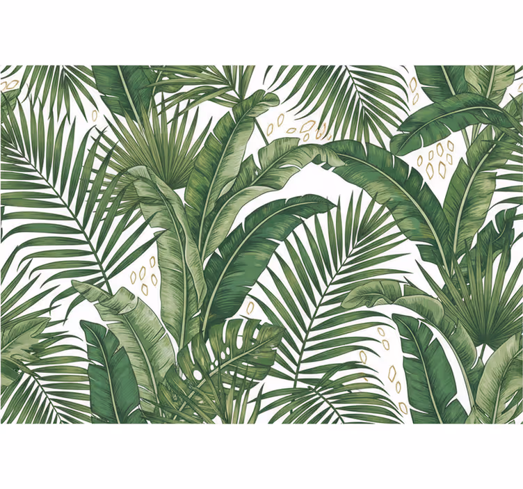 Behang bladeren relax palmbladeren (b082fm2jv2) - TenStickers