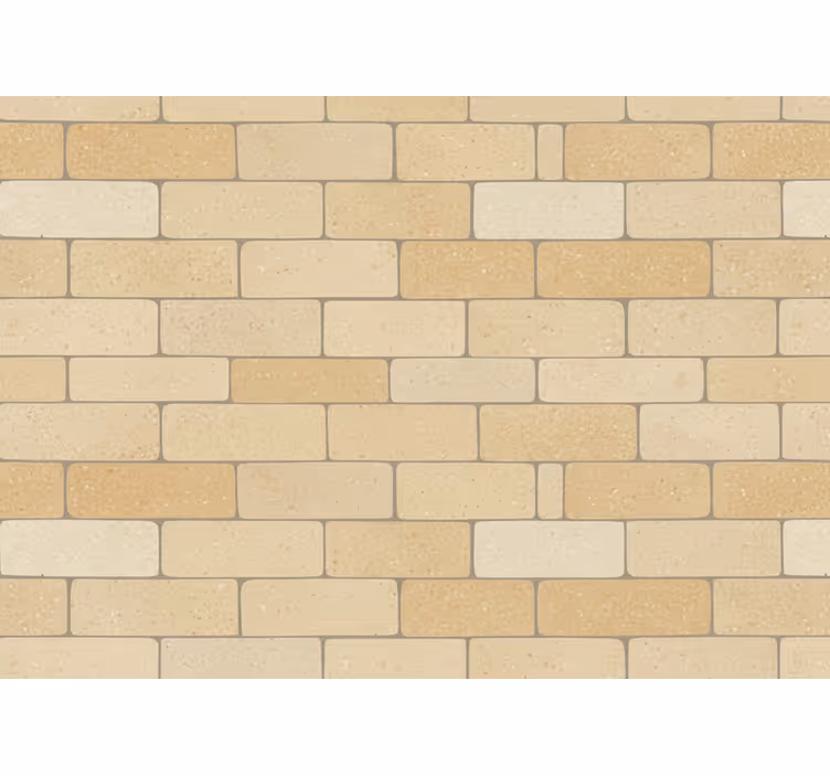Bakstenen behang beige gele stenen - TenStickers