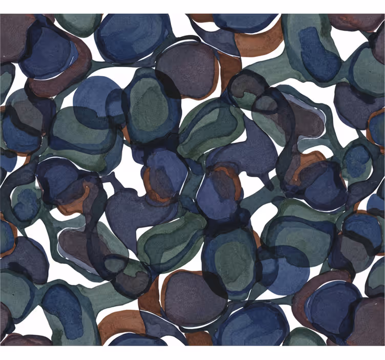 Behang abstract zwirly ontwerp donkere kleuren - TenStickers