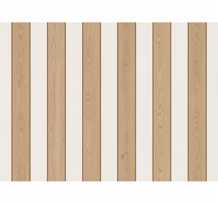 Behang verticale strepen houten paneel uitstraling - TenStickers