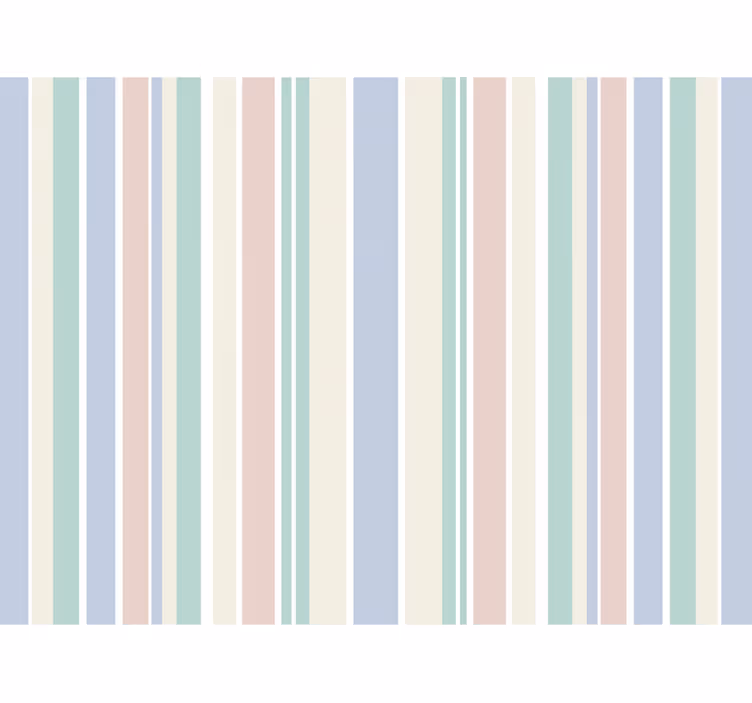 Behang verticale strepen lichte pastelstrepen - TenStickers