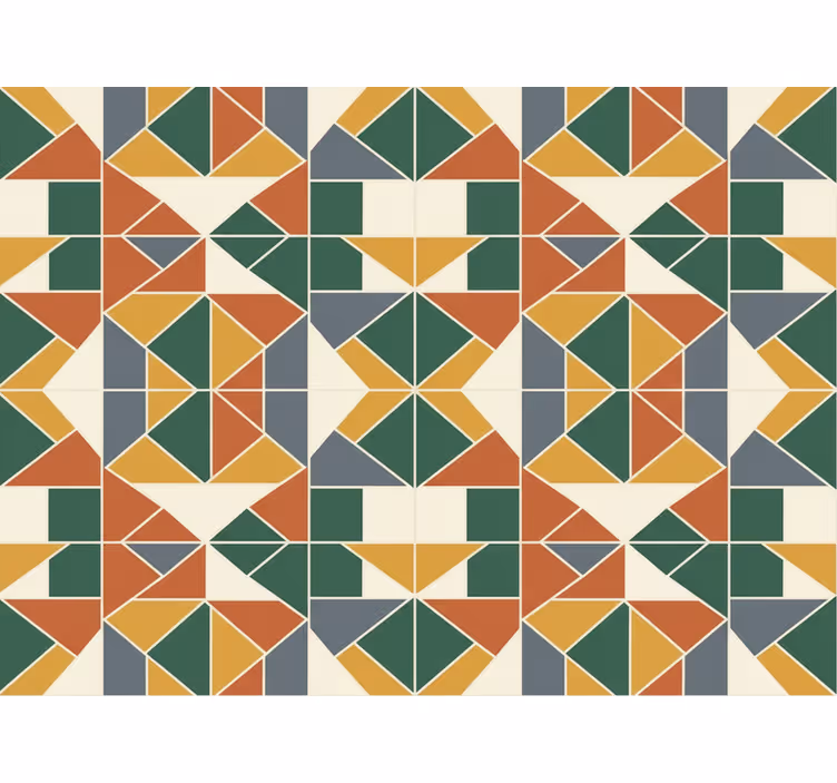 Behang abstract geometrisch patroon b0dvljgdvx - TenStickers