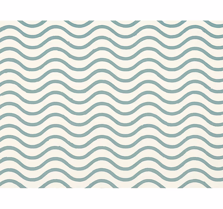 Geometrisch behang verbleekt teal pixelgolven - TenStickers