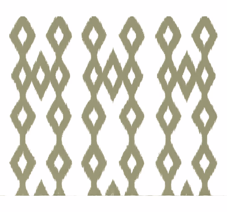 Behang verticale strepen moddergroen ikat - TenStickers