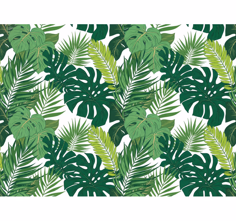 Behang bladeren jungle bladeren (b07k8rfyjm) - TenStickers