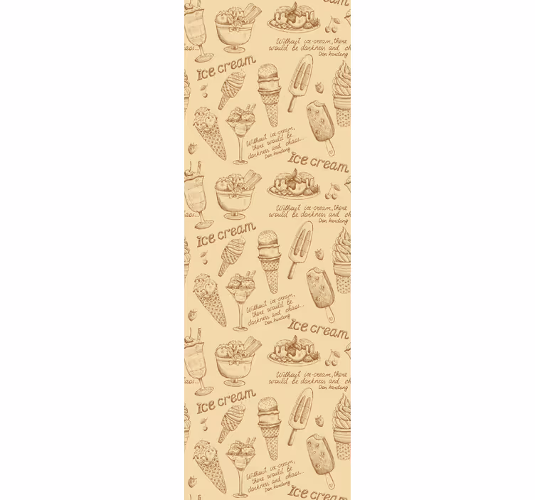 Behang rustiek vintage ijs koelkastfolie - TenStickers