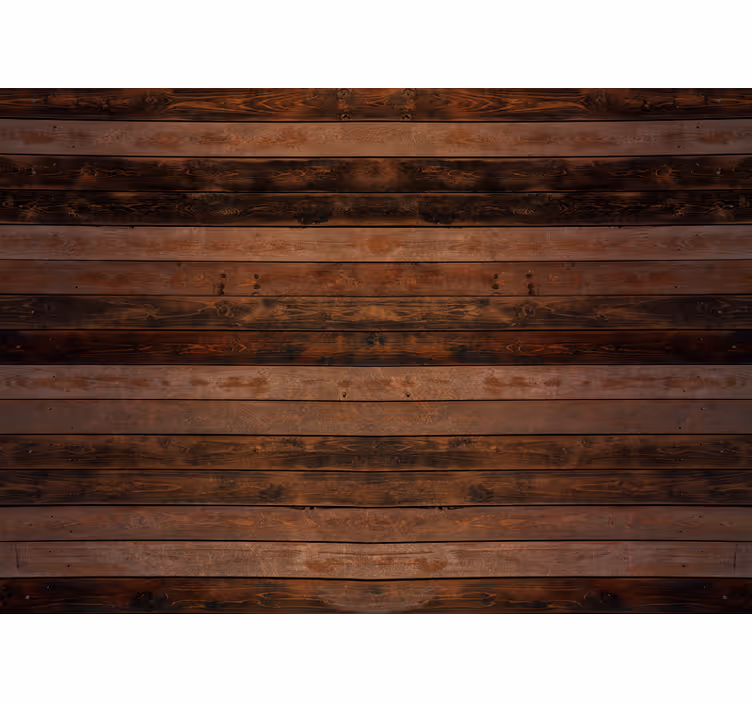 Behang rustiek bruine horizontale planken - TenStickers