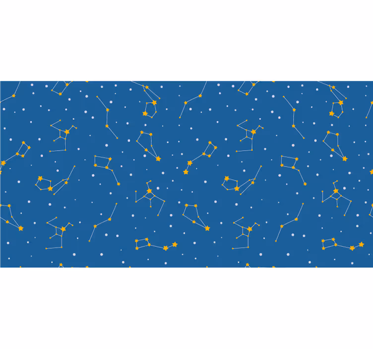 Blauw behang sterrenbeelden op de lucht grafiek - TenStickers