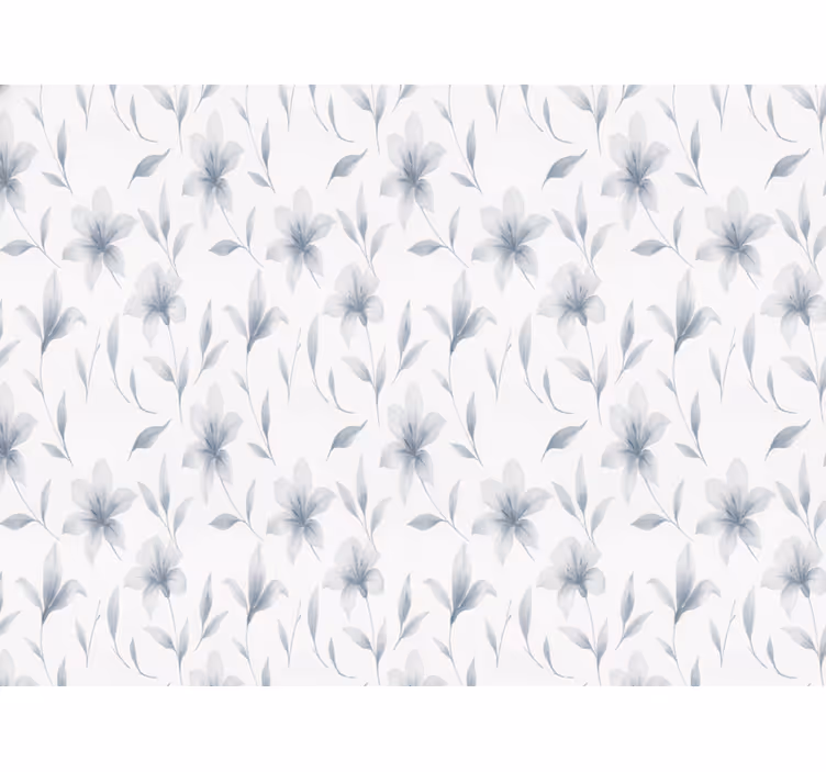 Wit behang watercolour lelies bloemen - TenStickers