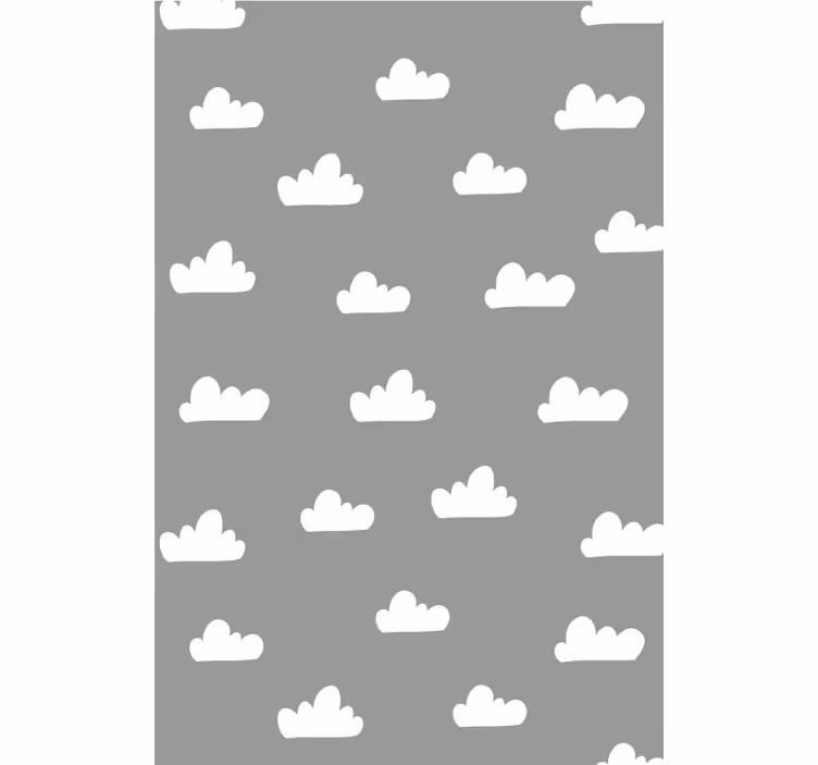 Behang grijs bewolkte luchten - TenStickers