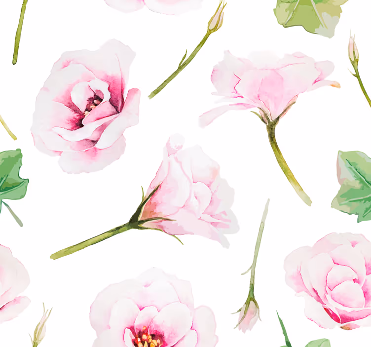 Bloemige slaapkamer ambiance bloemen behang - TenStickers