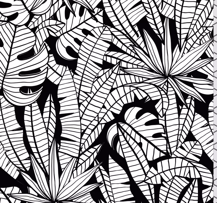 Tropische bladeren jungle behang - TenStickers