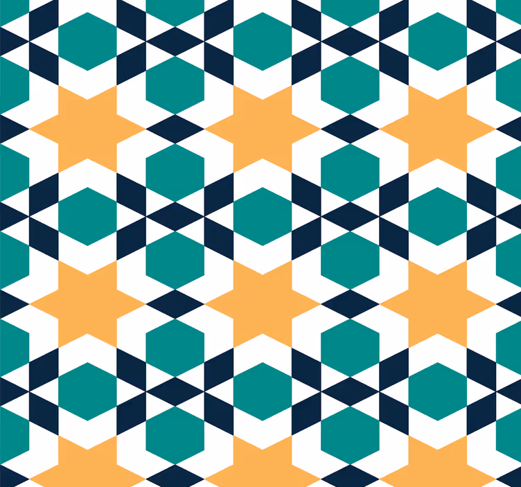 Tegelbehang Marokkaanse ornamenten ster - TenStickers