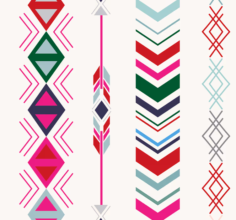 Trendy pijlpatronen behang geometrisch - TenStickers