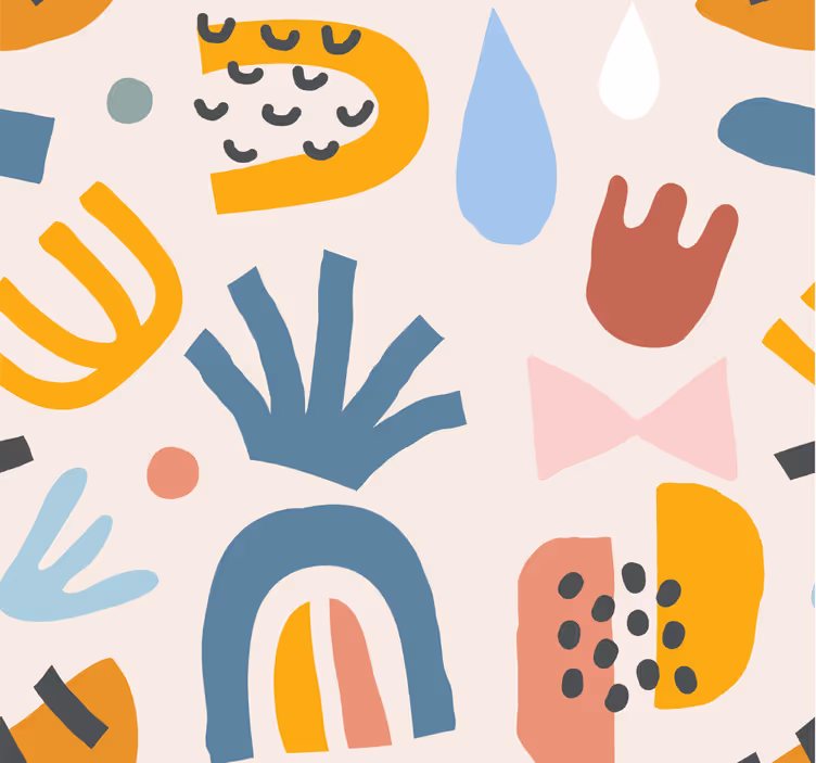 Bohemian patronen behang abstract - TenStickers