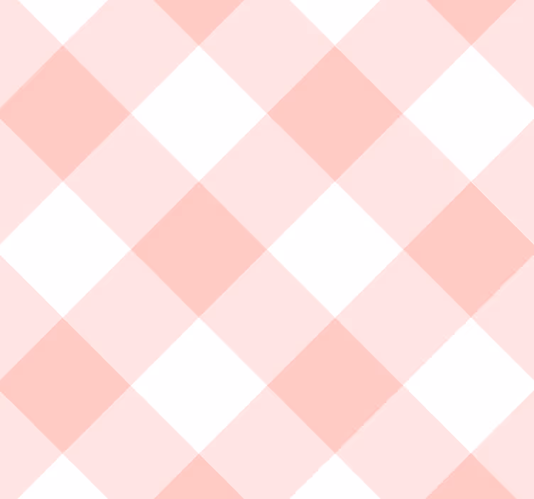 Roze gingham patroon behang vierkantjes - TenStickers