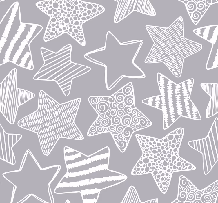 Ster behang witte ster - TenStickers