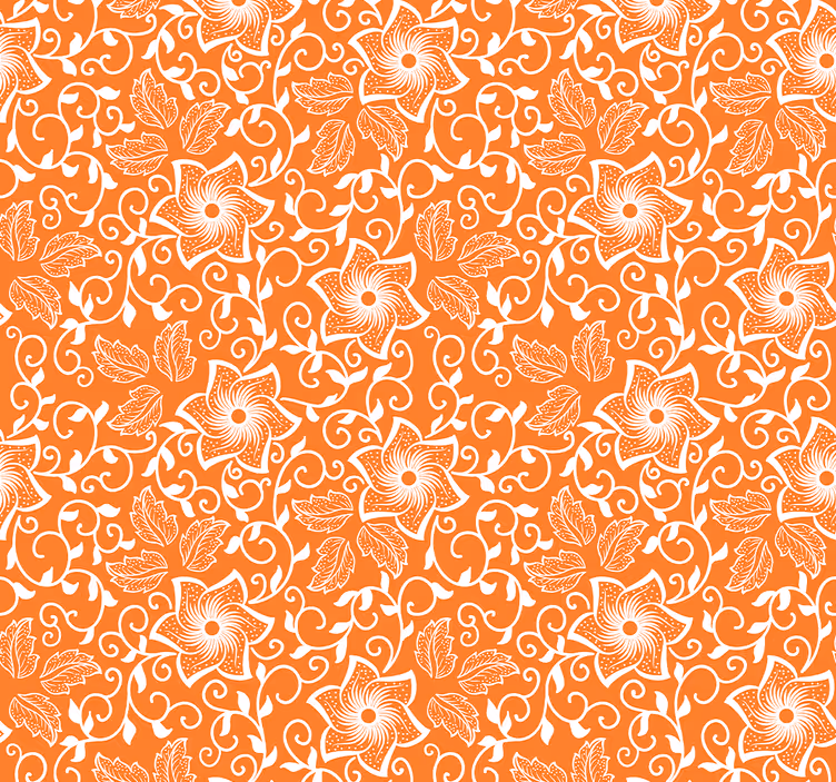 Ornamentaal behang Paisley bloemen - TenStickers