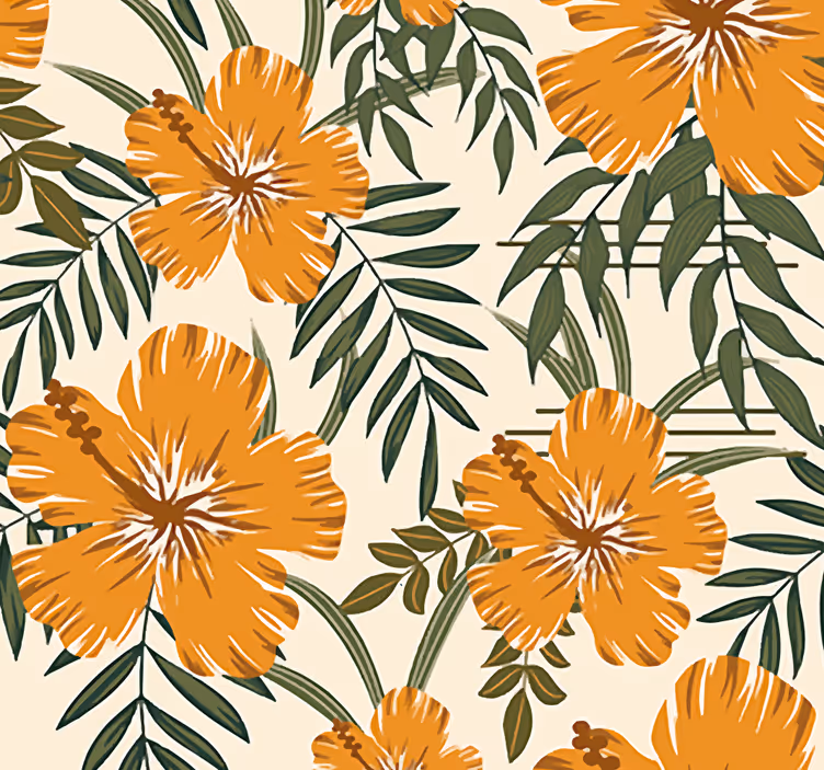 Bloemen Behang Bloemen patroon - TenStickers