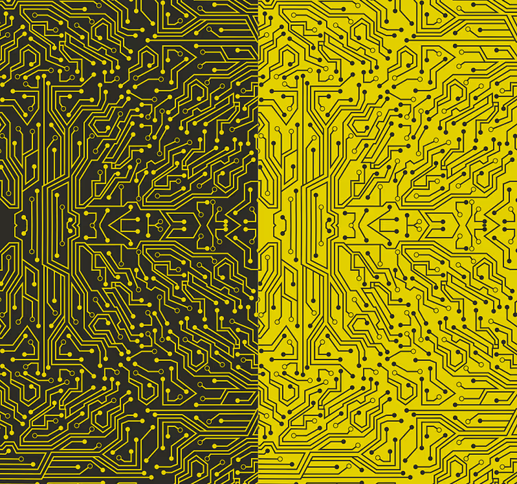 Abstract ontwerp behang Metro lijnen - TenStickers