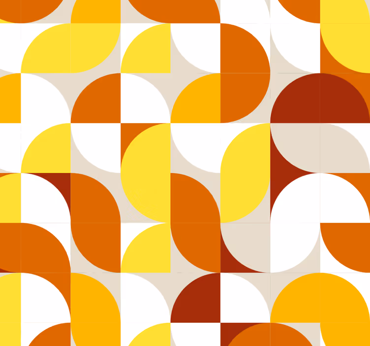 Abstract warm patroon behang geometrisch - TenStickers