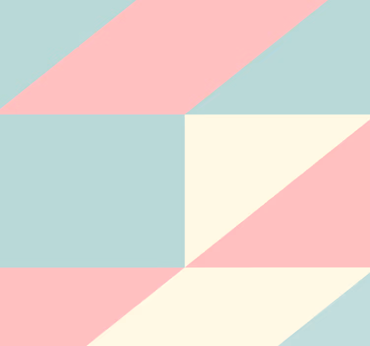 Geometrische pastel driehoeken behang geometrisch - TenStickers