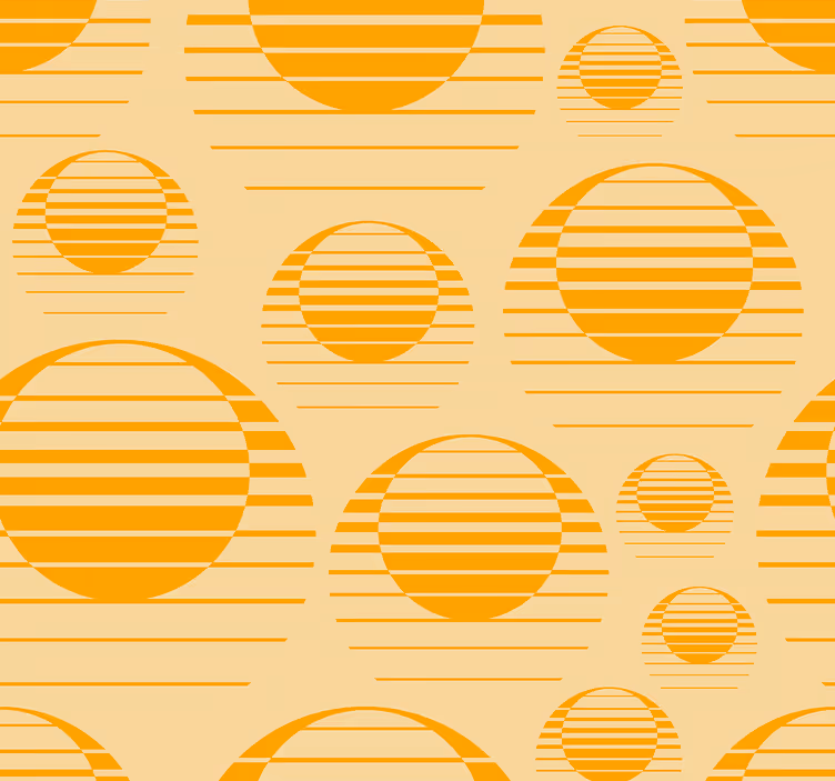 Zonnig geel patroon behang anders vintage - TenStickers