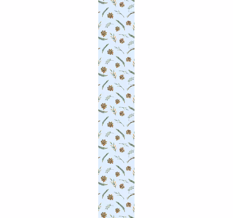 Zachte botanische print bloemen behang - TenStickers