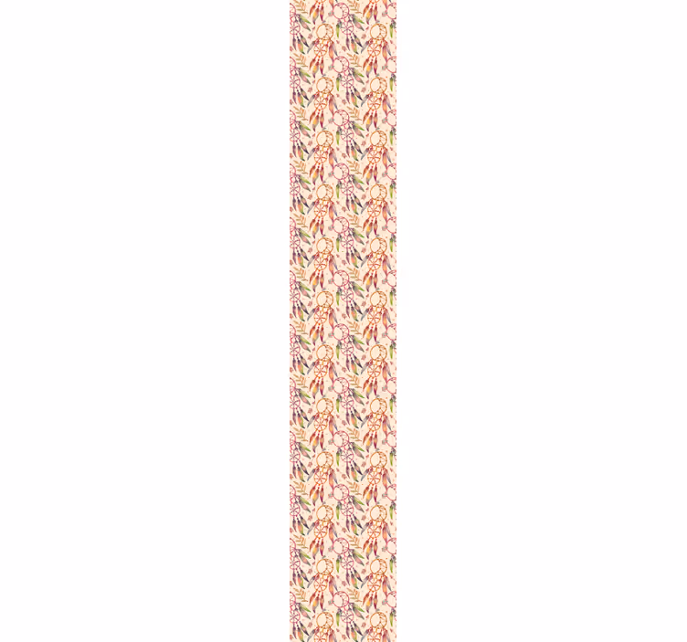 Bloemen dreamcatcherpatroon behangpapier kinderkamer - TenStickers