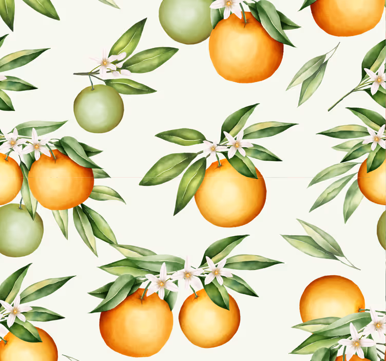 Behang natuur Sinaasappels - TenStickers