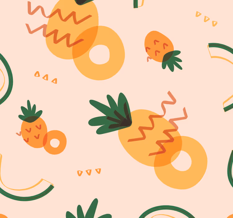 Fruitig genotpatroon behang keuken - TenStickers