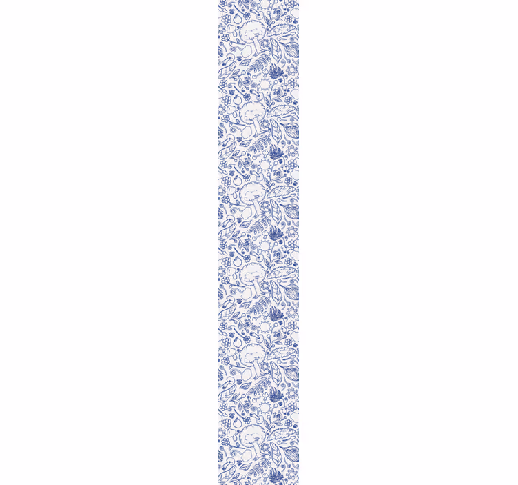 Bloemen tegelpatroon behang woonkamer - TenStickers