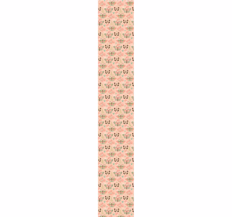 Vlinders roze motief behangpapier kinderkamer - TenStickers