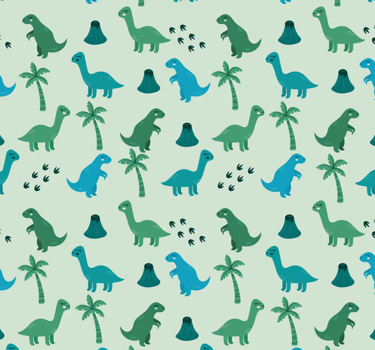 Dinosaurusmotieven dinosaurus behang - TenStickers